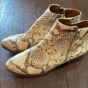 Snake Print Ankle Boots